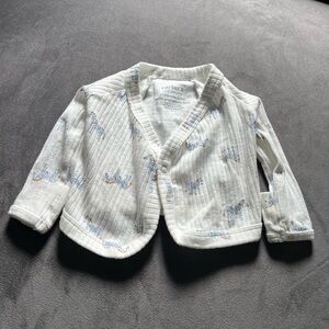 Carter's White and Blue Zebra Set